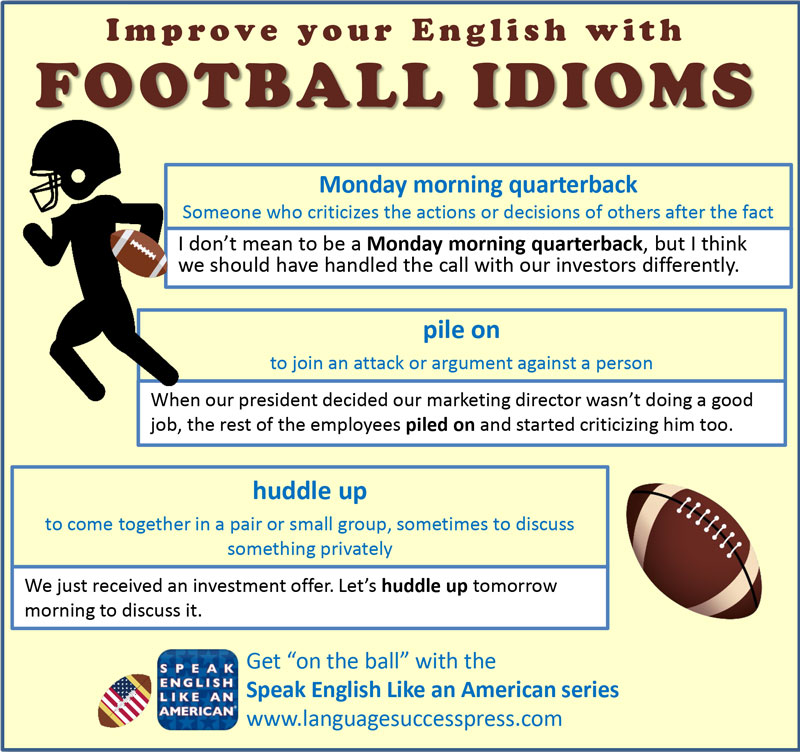 Football idioms. Monday morning quarterback идиома. Sport idioms in English.