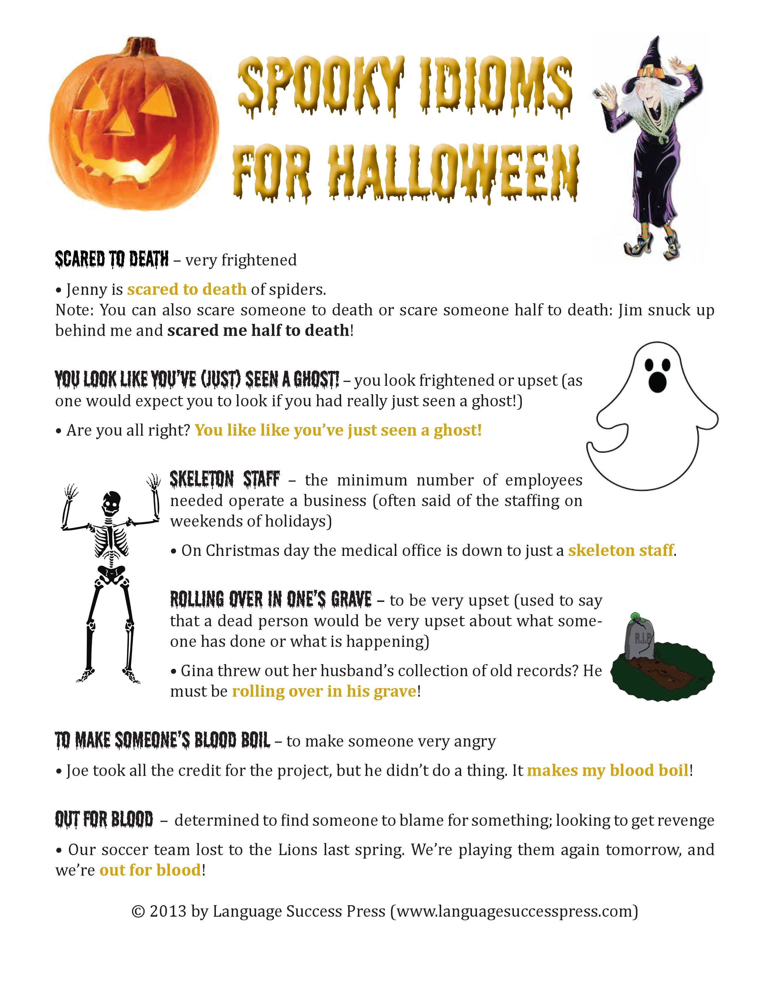Top 10 Halloween idioms and expressions